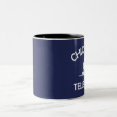 Chicks Dig Tele Typ Zweifarbige Tasse (Mittel)