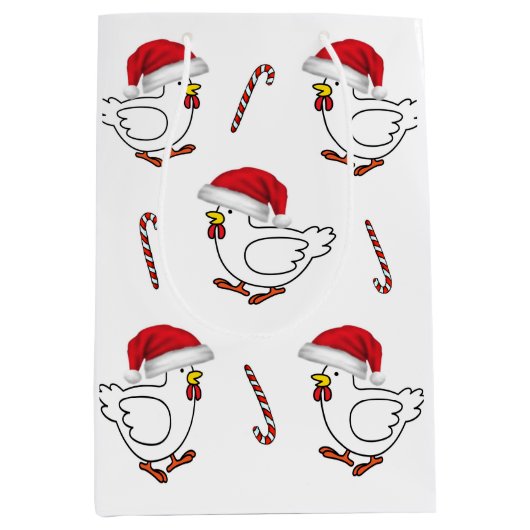 Chicks Frohe Weihnachtsgeschenktaschen Mittlere Geschenktüte (Vorderseite)