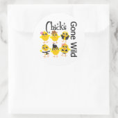 Chicks Gone Wild Runder Aufkleber (Tasche)