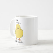 Chicks Ich bin ein glücklicher Baby Chick Kaffeetasse (Vorderseite Links)