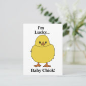Chicks Ich bin ein glücklicher Baby Chick Postkarte (Stehend Vorderseite)