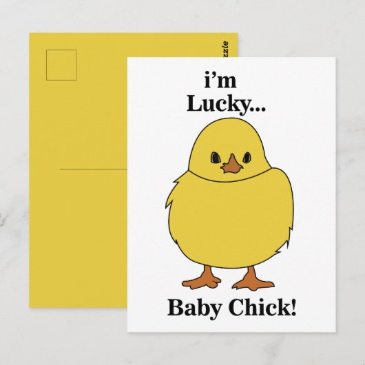 Chicks Ich bin ein glücklicher Baby Chick Postkarte (Vorne/Hinten)