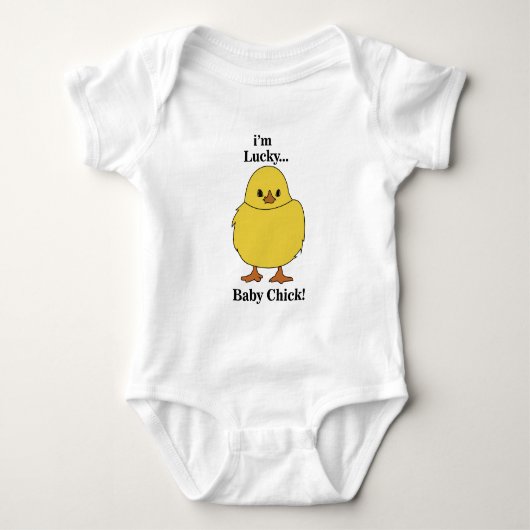 Chicks Ich bin ein glücklicher Baby Chick Strampler (Vorderseite)