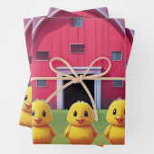 Chicks in Barnyard Happy Spring  Geschenkpapier Set (Beispiel)