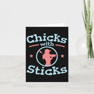 Chicks mit Sticks Golf Club Karte