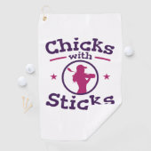 Chicks mit Sticks Golf Golf Golfer Golfhandtuch (Insitu)