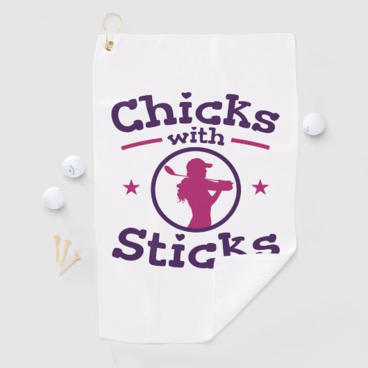 Chicks mit Sticks Golf Golf Golfer Golfhandtuch (Insitu)