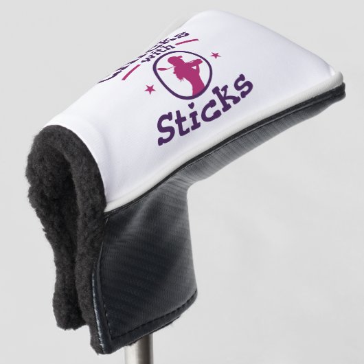 Chicks mit Sticks Golf Golf Golfer Headcover (3/4 Vorderseite)