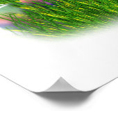 Chicks 'n a Osterkorb (Gelber Text) Poster (Ecke)