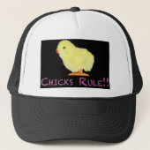 Chicks Rule Side Truckerkappe (Vorderseite)