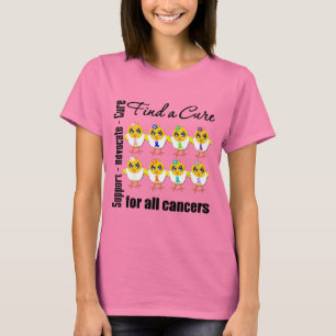 Chicks vereint, um ein Heilmittel für alle Krebsar T-Shirt