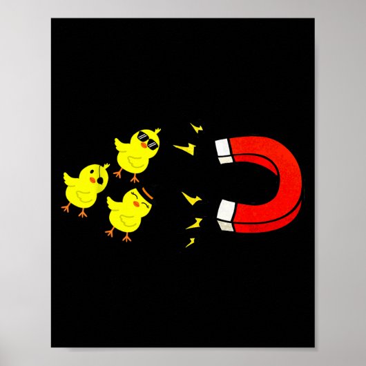 Chicks With Magnet Funny Halloween Chick Magnet Va Poster (Vorne)