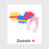 Chicky, Cha-Cha, Boom-Boom, Lya-Lya Aufkleber (Blatt)