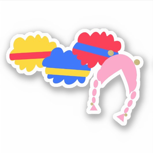 Chicky, Cha-Cha, Boom-Boom, Lya-Lya Aufkleber (Vorderseite)