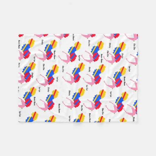 Chicky, Cha-Cha, Boom-Boom, Lya-Lya Fleecedecke (Vorderseite (Horizontal))