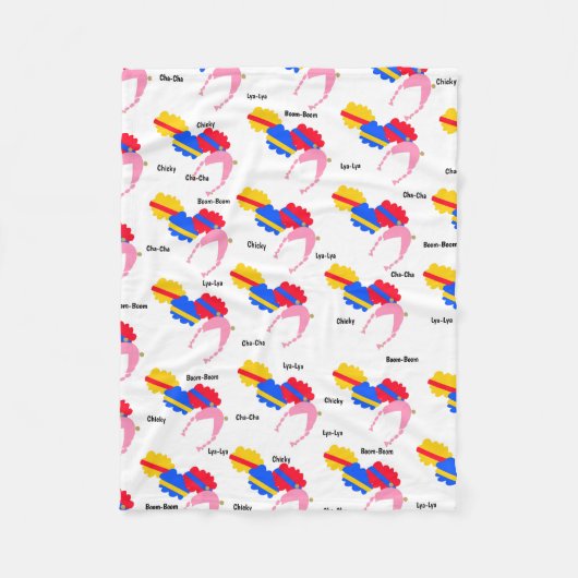 Chicky, Cha-Cha, Boom-Boom, Lya-Lya Fleecedecke (Vorderseite)