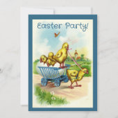 Chicky Wagon OsterParty Einladung (Vorderseite)