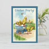 Chicky Wagon OsterParty Einladung (Stehend Vorderseite)