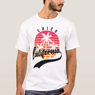 Chico, California Retro-Sonnenuntergang Herren T-S T-Shirt