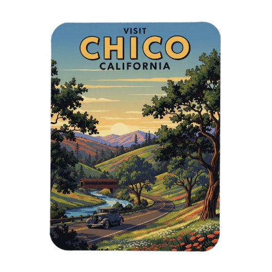 Chico California Travel Magnet (Vertikal)