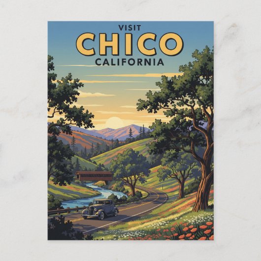 Chico California Travel Postkarte (Vorderseite)
