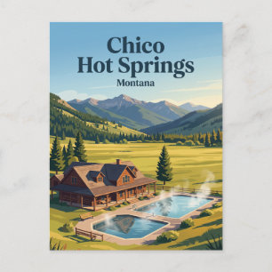 Chico Hot Springs Montana Postkarte