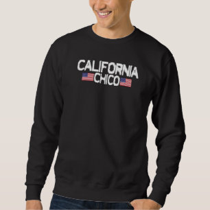 Chico Kalifornien Wandern Usa-Flagge Beliebte Stad Sweatshirt