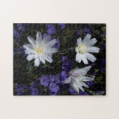 Chicorée und Phacelia-Wildblumen Puzzle (Horizontal)