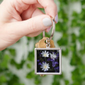 Chicorée und Phacelia-Wildblumen Schlüsselanhänger (Hand)