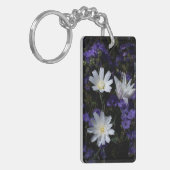 Chicorée und Phacelia-Wildblumen Schlüsselanhänger (Vorderseite links)