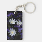 Chicorée und Phacelia-Wildblumen Schlüsselanhänger (Rückseite)