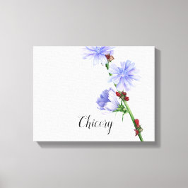 Chicoroer Blume Aquarellbilder Leinwanddruck