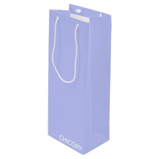 Chicoroer Blume Geschenktüte Für Weinflaschen (Vorderseite Schrägansicht)