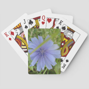 Chicory Blue Lila Blume Floral Spielkarten