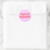 Chico's Cherubs Logo - Große Abgeschiedene Runder Aufkleber (Tasche)