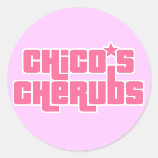 Chico's Cherubs Logo - Große Abgeschiedene Runder Aufkleber (Vorderseite)