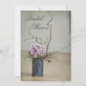 Chicrustikales Hydrangea-Anordnungs-Brautparty Einladung (Vorderseite)