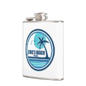 Chic's Beach Virginia Palm Tree Birds Flachmann (Links)