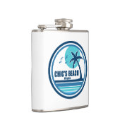 Chic's Beach Virginia Palm Tree Birds Flachmann (Rechts)