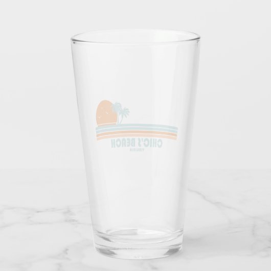 Chic's Beach Virginia Sun Palm Trees Glas (Rückseite)