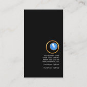 Chicschwarzes Visitenkarte (Rückseite)