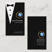 Chicschwarzes Visitenkarte (Vorne/Hinten)