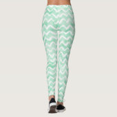 Chictadelloser Watercolor-Zickzack Streifen Leggings (Rückseite)