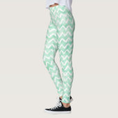 Chictadelloser Watercolor-Zickzack Streifen Leggings (Links)