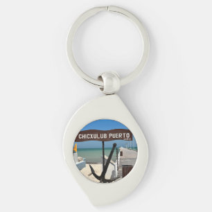 Chicxulub Puerto, Mexiko - Metal-Schlüsselanhänger Schlüsselanhänger