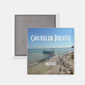 Chicxulub Puerto, Mexiko - Square Magnet (Vorderseite/Rückseite)