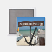 Chicxulub Puerto, Mexiko - Square Magnet (Vorderseite/Rückseite)