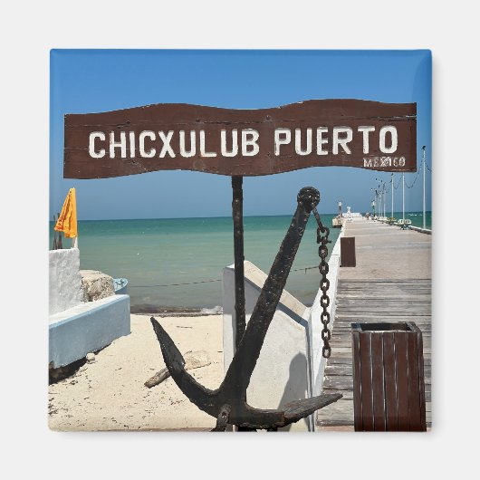 Chicxulub Puerto, Mexiko - Square Magnet (Vorne)
