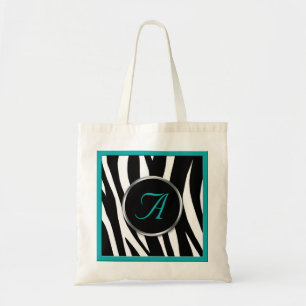 Chiczebra-Druck-aquamarine Tragetasche