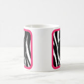 Chiczebra-Druck-Beeren-Rosa-Monogramm-Tasse Kaffeetasse (Mittel)
